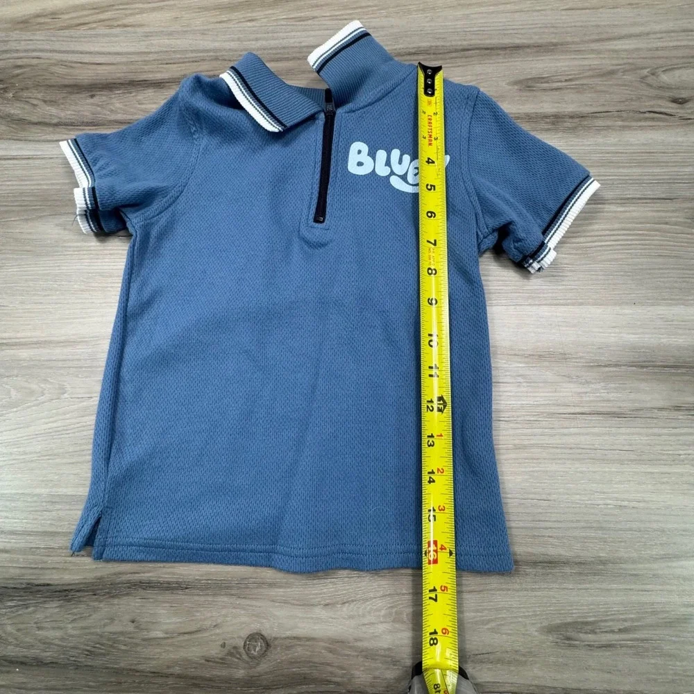Bluey Toddler Boys Blue Quarter Zip Polo Shirt‎ Size 5T
